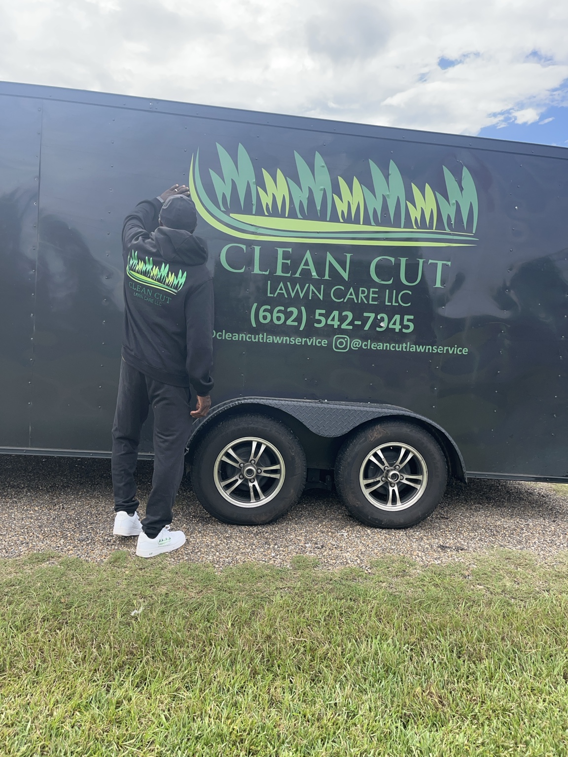 Authentic Clean Cut Lawn Care trailer